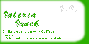 valeria vanek business card